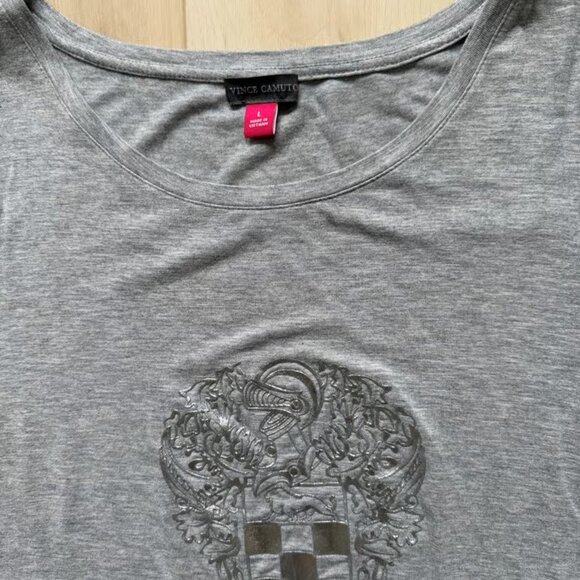 Vince Camuto Short Sleeve Cold Shoulder Top Size L - Picture 3 of 4